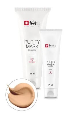 Purity Mask Oil Control Zinc and Red Clay / Себорегулирующая очищающая маска с цинком и красной глиной,Tete