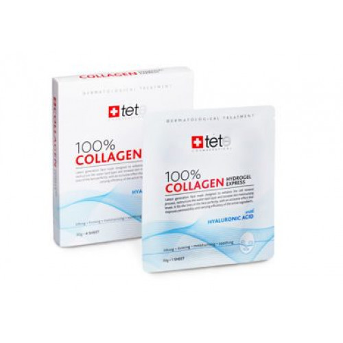 TETE. Гидроколлагеновые маски с гиалуроновой кислотой / Collagen Hydrogel Express. 4 шт