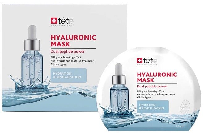 Tete, Маска тканевая BOX Hyaluronic Mask «Hydration & Revitalization» (1 упаковка х 6 шт)